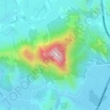 Mapa topográfico Morro do Céu, altitud, relieve