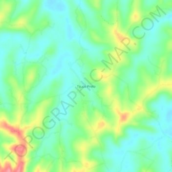 Mapa topográfico Tijuco Preto, altitud, relieve