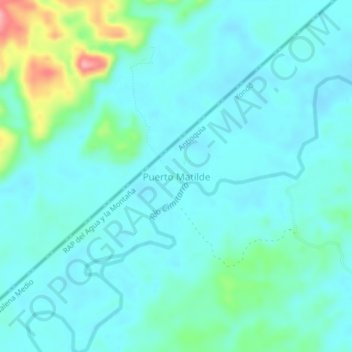 Mapa topográfico Puerto Matilde, altitud, relieve