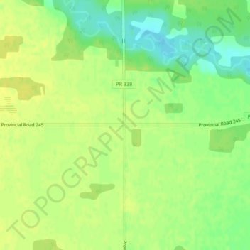 Mapa topográfico Stephenfield, altitud, relieve