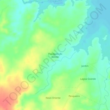 Mapa topográfico Papagaio do Saledo, altitud, relieve