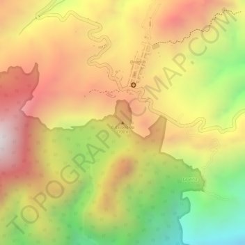 Mapa topográfico El Escondido, altitud, relieve