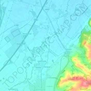Mapa topográfico Troll, altitud, relieve