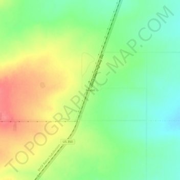Mapa topográfico Model, altitud, relieve