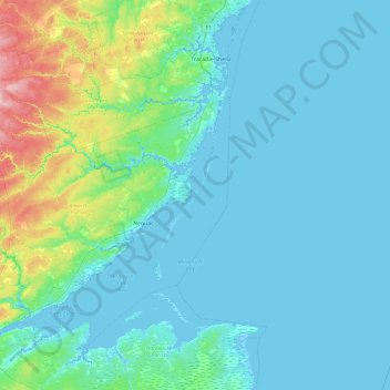 Mapa topográfico Crab Island, altitud, relieve