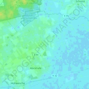 Mapa topográfico Dose, altitud, relieve