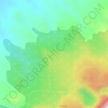 Mapa topográfico Indio Muerto, altitud, relieve