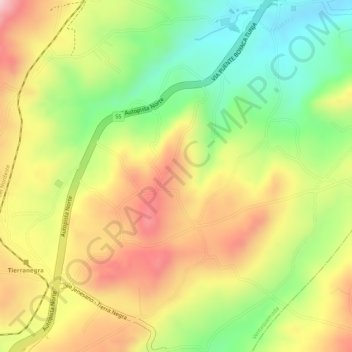 Mapa topográfico Puente Boyacá, altitud, relieve