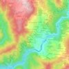 Mapa topográfico Ribela, altitud, relieve