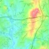 Mapa topográfico Nogueira, altitud, relieve