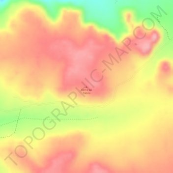 Mapa topográfico Serra da Tabôa, altitud, relieve