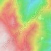 Mapa topográfico Poço do Inferno, altitud, relieve