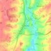 Mapa topográfico Puckeridge, altitud, relieve