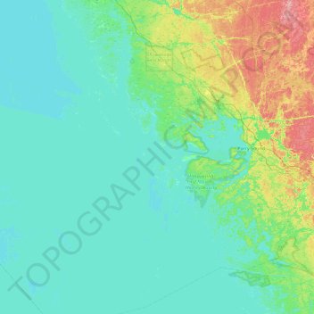 Mapa topográfico Hooper Island, altitud, relieve
