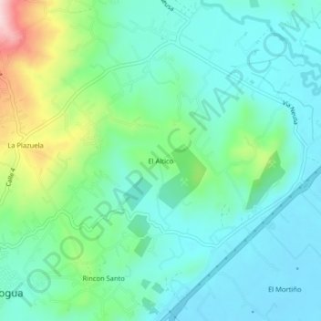 Mapa topográfico El Altico, altitud, relieve