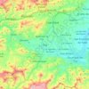 Mapa topográfico Cúa, altitud, relieve