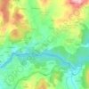 Mapa topográfico O Couso, altitud, relieve