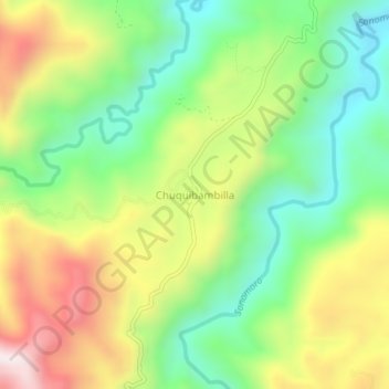 Mapa topográfico Chuquibambilla, altitud, relieve