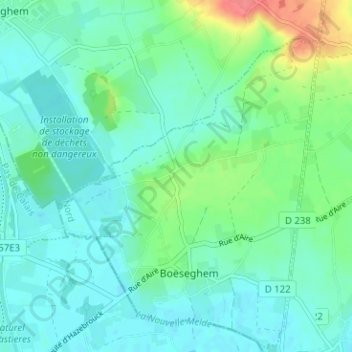 Mapa topográfico Les Ciseaux, altitud, relieve