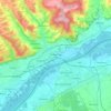 Mapa topográfico Simbach am Inn, altitud, relieve