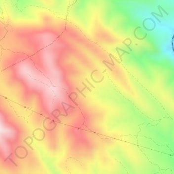 Mapa topográfico Sierra de la Estrella, altitud, relieve