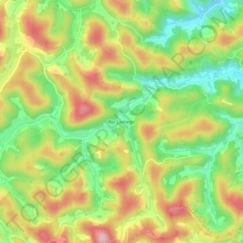 Mapa topográfico Rio Lamego, altitud, relieve
