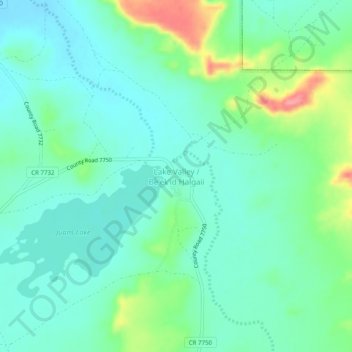 Mapa topográfico Lake Valley, altitud, relieve