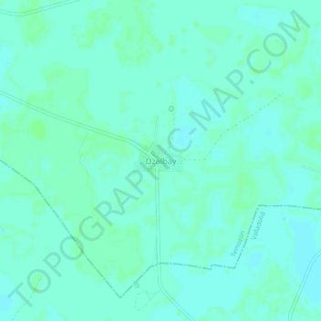Mapa topográfico Dzalbay, altitud, relieve