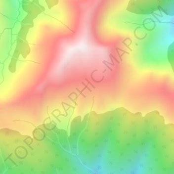 Mapa topográfico Purcell Mountains, altitud, relieve