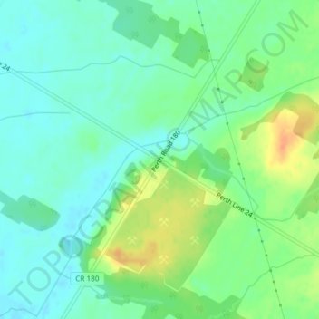 Mapa topográfico Staffa, altitud, relieve