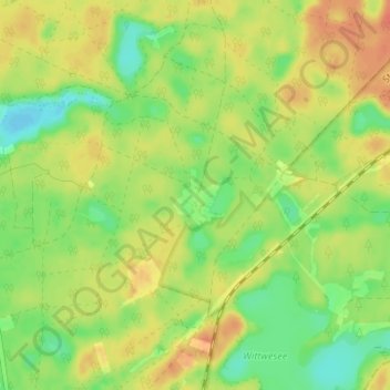 Mapa topográfico Wittwien, altitud, relieve