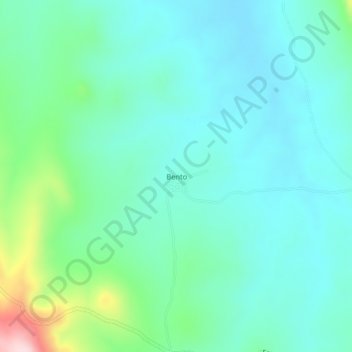 Mapa topográfico Bento, altitud, relieve