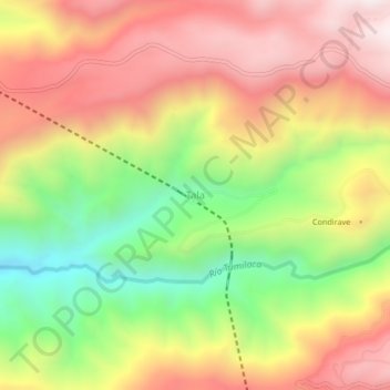 Mapa topográfico Tala, altitud, relieve