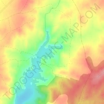 Mapa topográfico Plaza la Reina, altitud, relieve