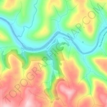 Mapa topográfico Linha Savóia, altitud, relieve