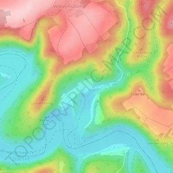 Mapa topográfico Portenschmiede, altitud, relieve
