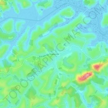 Mapa topográfico Itapeúna, altitud, relieve