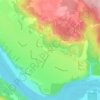 Mapa topográfico Suncrest, altitud, relieve