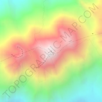 Mapa topográfico Volcán Chachani, altitud, relieve