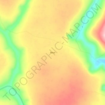 Mapa topográfico Nova, altitud, relieve