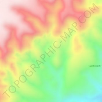 Mapa topográfico Soberbo, altitud, relieve