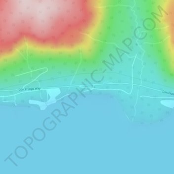 Mapa topográfico Moberly Lake, altitud, relieve