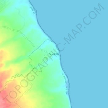 Mapa topográfico Zapotitlán, altitud, relieve