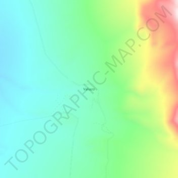 Mapa topográfico Valiazo, altitud, relieve