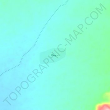 Mapa topográfico Mégren, altitud, relieve