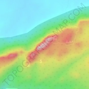 Mapa topográfico Serra do Cuó, altitud, relieve