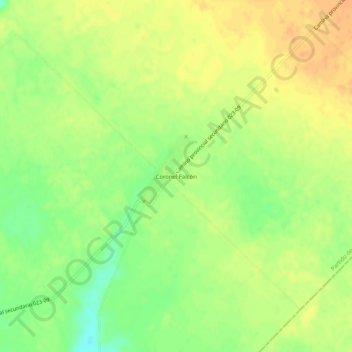 Mapa topográfico Coronel Falcón, altitud, relieve