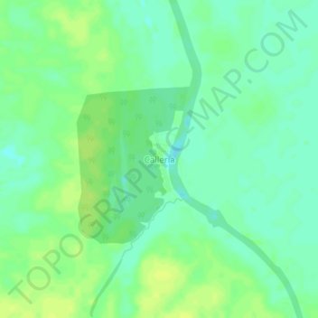 Mapa topográfico Calleria, altitud, relieve