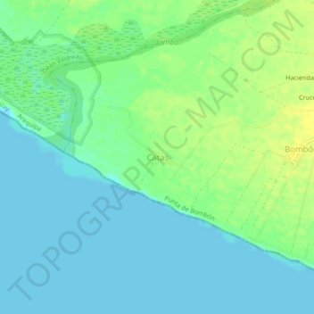 Mapa topográfico Catas, altitud, relieve