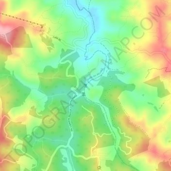 Mapa topográfico Chorro Clarín, altitud, relieve